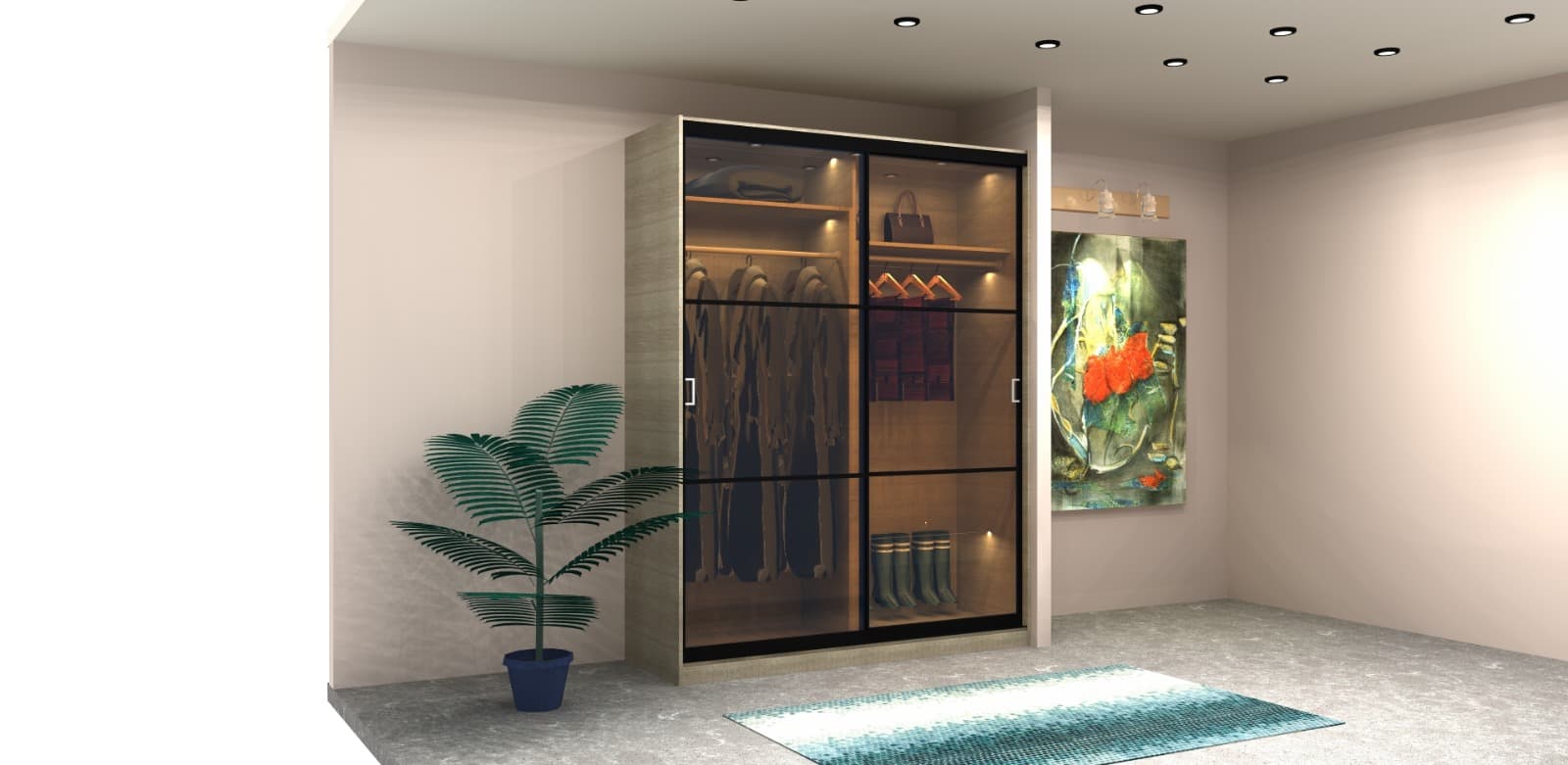 Glass Shutter Wardrobes